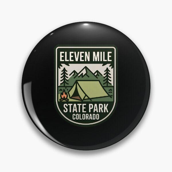 Item preview, Eleven Mile State Park Colorado Emblem – Retro Camping & Hiking Adventure Design designed and sold by VividOrganica.