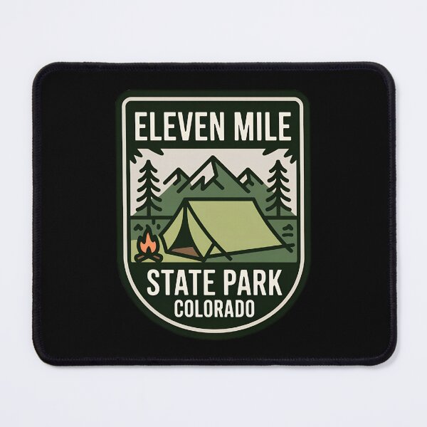 Item preview, Eleven Mile State Park Colorado Emblem – Retro Camping & Hiking Adventure Design designed and sold by VividOrganica.