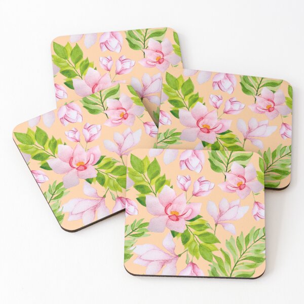 Item preview, Watercolor Magnolia Garden - Warm Background designed and sold by Galu Studio.