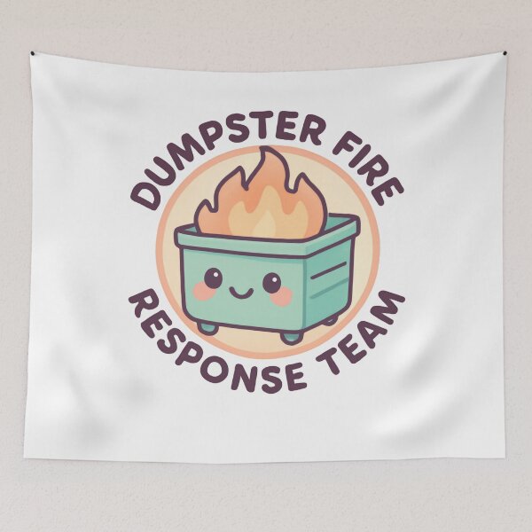 Item preview, Dumpster Fire Response Team Life Management Task Force designed and sold by SkeletonsDanger.