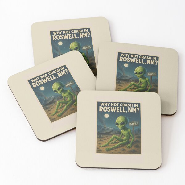 Item preview, Why Not Crash in Roswell Alien Humor Tee shirt designed and sold by CG-Custom-Ink.
