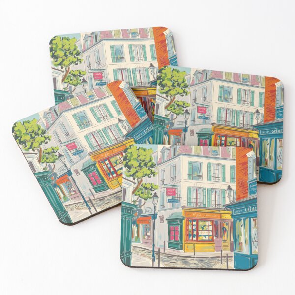 Item preview, French Street Corner | Watercolor Cityscape designed and sold by CARRAANN.
