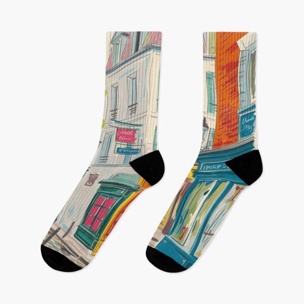 Item preview, French Street Corner | Watercolor Cityscape designed and sold by CARRAANN.
