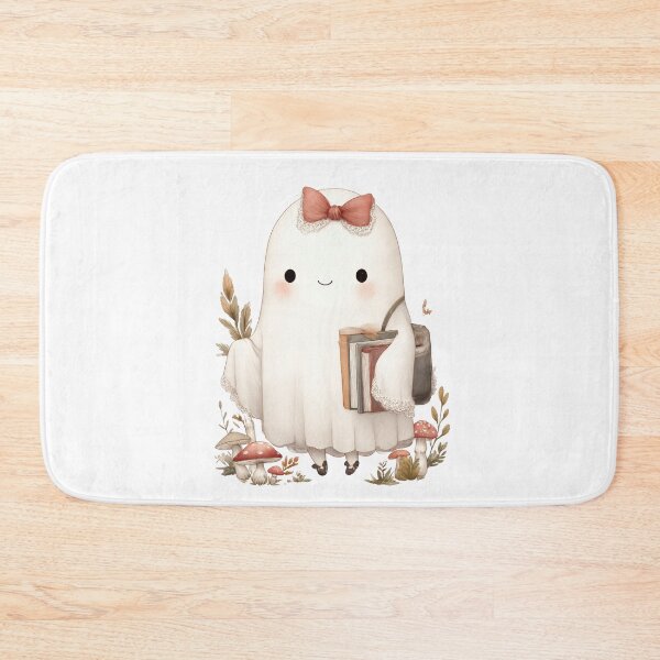 Item preview, Cute ghost with red bow holding books designed and sold by Lucky-jl.