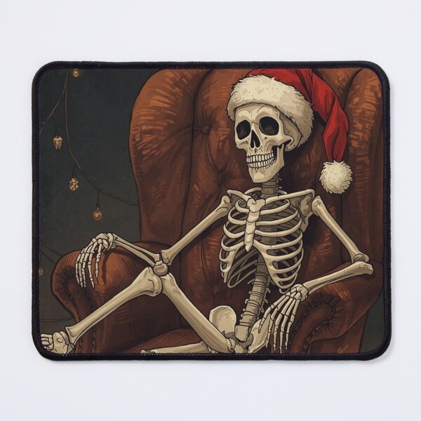 Item preview, Whimsical Gothic Skeleton Christmas – Festive Dark Holiday Illustration designed and sold by Mintiko2.