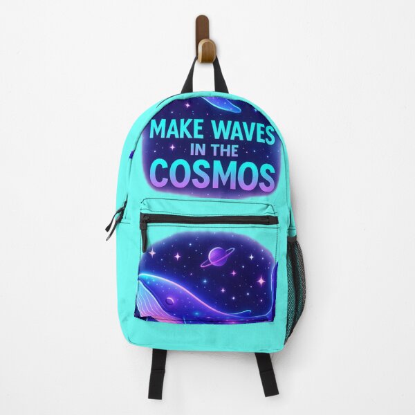 Item preview, Make Waves in the Cosmos – Floating Neon Whale Cosmic Design designed and sold by Dezpro.