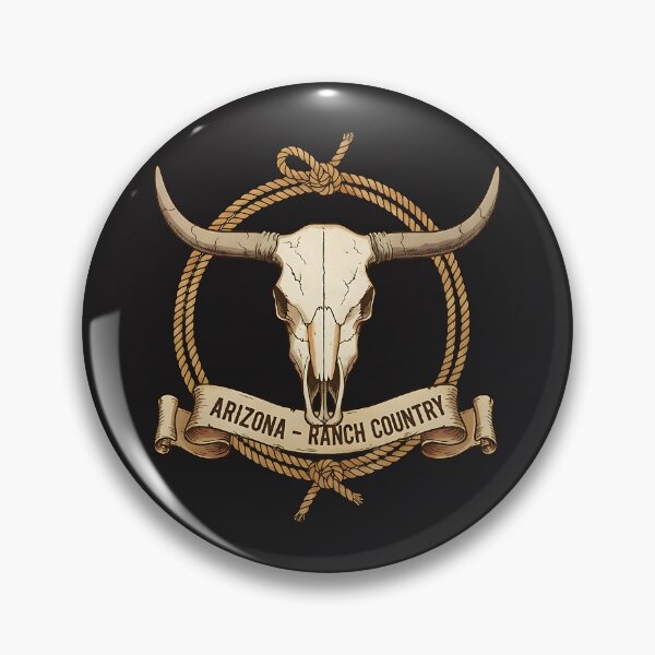 Item preview, Arizona – Ranch Country Western Skull Emblem designed and sold by PostersMode.