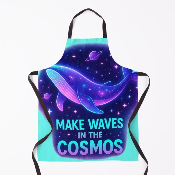 Item preview, Make Waves in the Cosmos – Floating Neon Whale Cosmic Design designed and sold by Dezpro.
