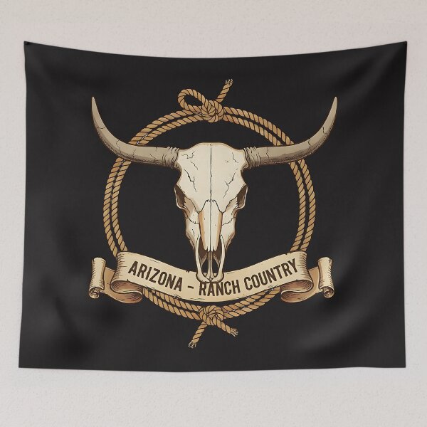 Item preview, Arizona – Ranch Country Western Skull Emblem designed and sold by PostersMode.