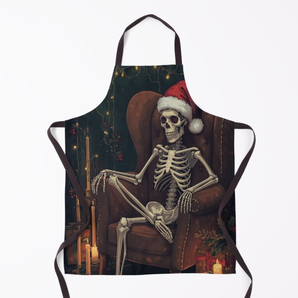 Item preview, Cozy Gothic Skeleton Christmas – Dark Festive Holiday Scene designed and sold by Mintiko2.