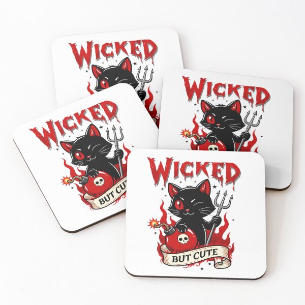 Item preview, Wicked but cute cat designed and sold by EdgeDrip.