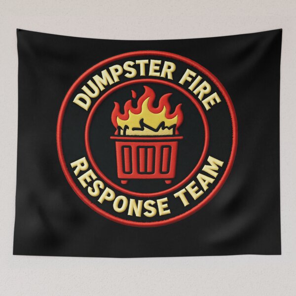 Item preview, Embroidery Dumpster Fire Response Team Certified Chaos Response Crew designed and sold by SkeletonsDanger.