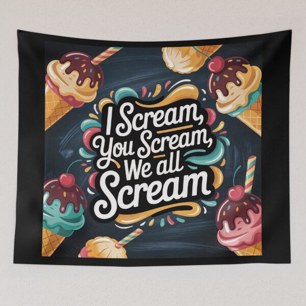 Item preview, Scream for Ice Cream – A Retro Pop Delight designed and sold by ForeverPrintsOK.
