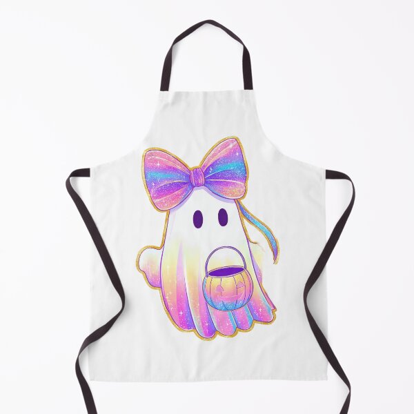 Item preview, Cute ghost with rainbow bow and pumpkin basket designed and sold by Lucky-jl.