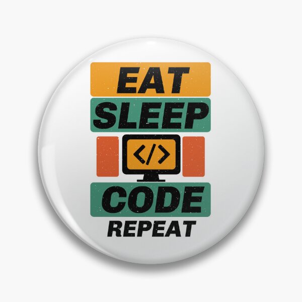 Artikelvorschau, Eat Sleep Code Repeat – Programmierer-Leben-Grafik-T-Shirt entworfen und verkauft von Koony House and Field.