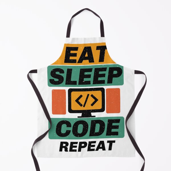 Artikelvorschau, Eat Sleep Code Repeat – Programmierer-Leben-Grafik-T-Shirt entworfen und verkauft von Koony House and Field.