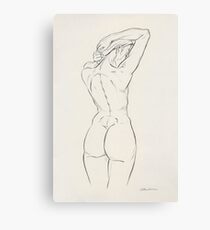 Girl Letting Down Hair Canvas Print