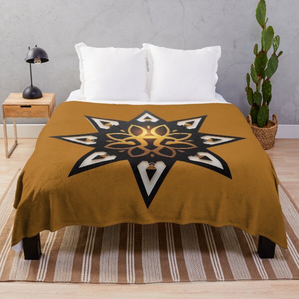 Item preview, ✨Sacred Mandala Star – Golden Harmony on Black designed and sold by ArtivaNest.
