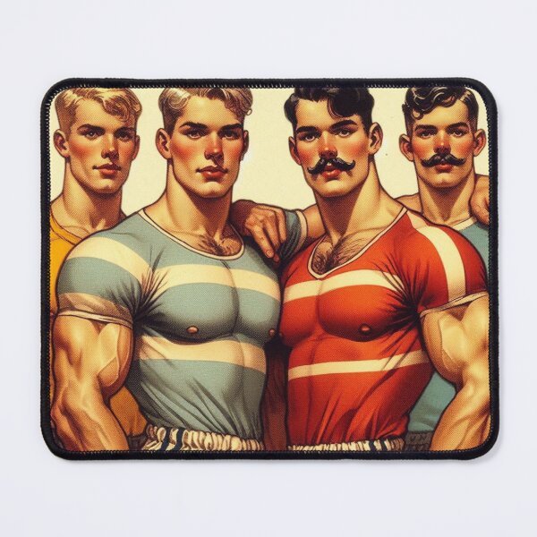 Artikelvorschau, 1920er Jahre Gay Sports Wear "Playing With the Boys" Gay Pride Grafikdesign entworfen und verkauft von ItsAKinkThing.