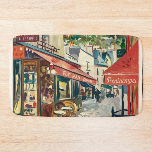 Item preview, Montmartre Street View | French Café Travel Art  designed and sold by CARRAANN.