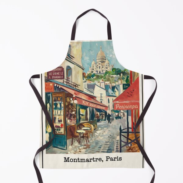 Item preview, Montmartre Street View | French Café Travel Art designed and sold by CARRAANN.