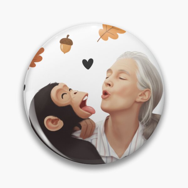 Item preview, Chimpanzee Jane Goodall designed and sold by yunamaliskova.