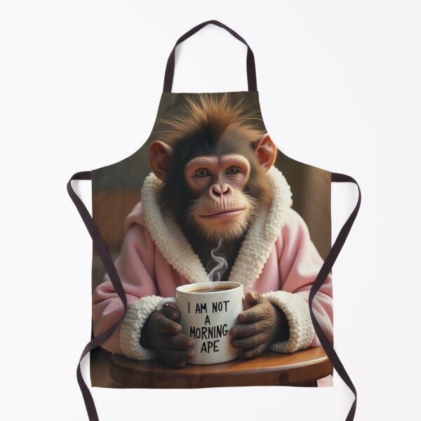 Item preview, A monkey drinking cuppacino in the morning designed and sold by Ivy Leisure!.