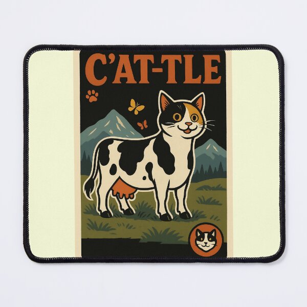 Item preview, Cat-Cow Illustration designed and sold by Zoologybestiary.