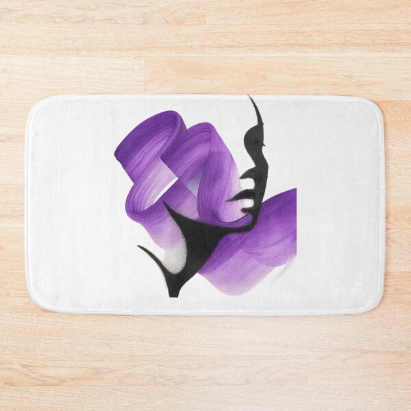 Item preview, Hand-Painted Woman on Purple Wave | Modern Abstract Wall Art | Minimalist Feminine Silhouette designed and sold by PourtionOfArt.