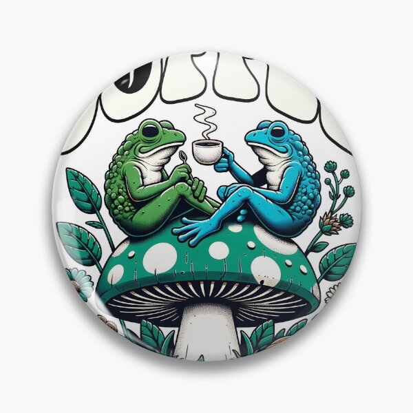 Item preview, Coffee Frog – Retro Mushroom Frog Art – Funny Boho Caffeine Lover Design designed and sold by Graphic Botique.