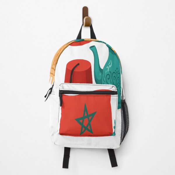 Item preview, Moroccan Culture Illustration – Flag, Tea Set, Fez & Arch designed and sold by sosservice.