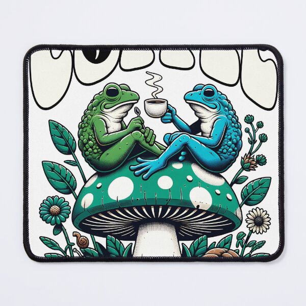 Item preview, Coffee Frog – Retro Mushroom Frog Art – Funny Boho Caffeine Lover Design designed and sold by Graphic Botique.