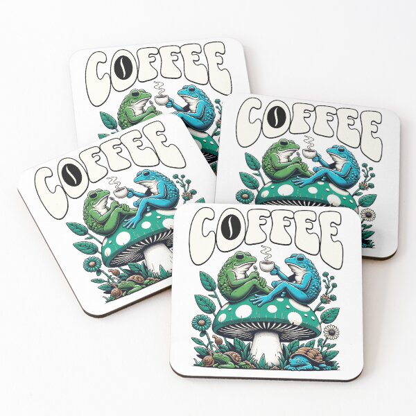 Item preview, Coffee Frog – Retro Mushroom Frog Art – Funny Boho Caffeine Lover Design designed and sold by Graphic Botique.