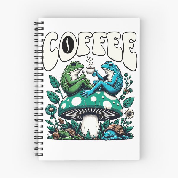 Item preview, Coffee Frog – Retro Mushroom Frog Art – Funny Boho Caffeine Lover Design designed and sold by Graphic Botique.