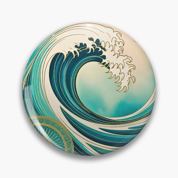 Item preview, Golden Ocean Wave Mandala designed and sold by VibrArtco.