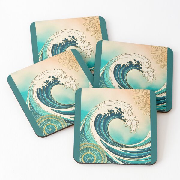 Item preview, Golden Ocean Wave Mandala designed and sold by VibrArtco.