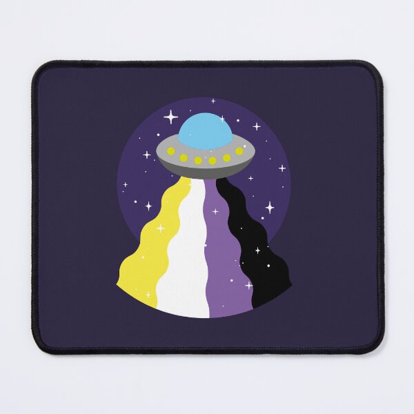 Item preview, Non-binary Flag UFO – Subtle LGBTQ+ Pride for Everyday Wear designed and sold by SafeSpace-co.