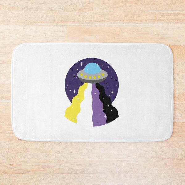 Item preview, Non-binary Flag UFO – Subtle LGBTQ+ Pride for Everyday Wear designed and sold by SafeSpace-co.
