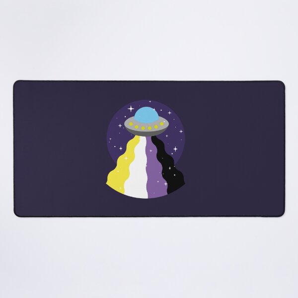 Item preview, Non-binary Flag UFO – Subtle LGBTQ+ Pride for Everyday Wear designed and sold by SafeSpace-co.