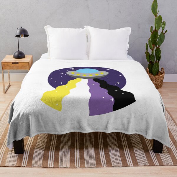 Item preview, Non-binary Flag UFO – Subtle LGBTQ+ Pride for Everyday Wear designed and sold by SafeSpace-co.