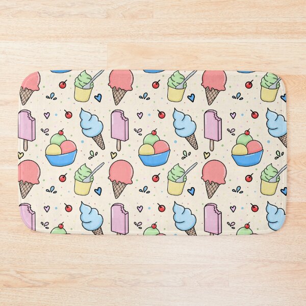 Item preview, Cute pastel colored ice cream seamless pattern design designed and sold by juoctaviniarts.