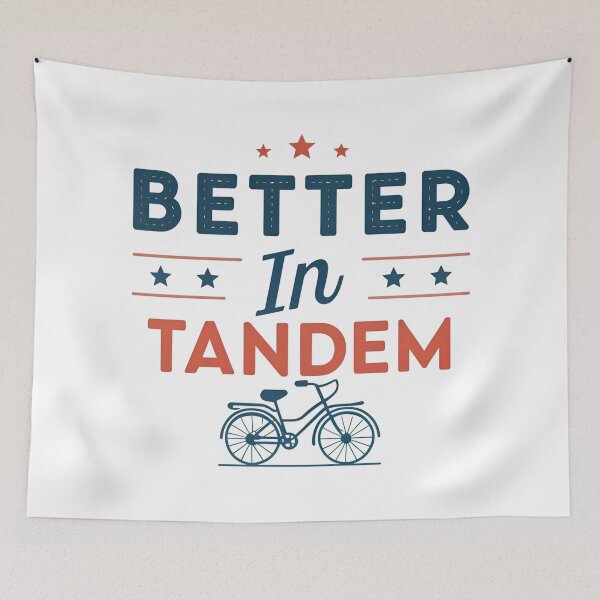 Item preview, Better in Tandem – Modern Minimalist Bike Typography Design designed and sold by VividOrganica.