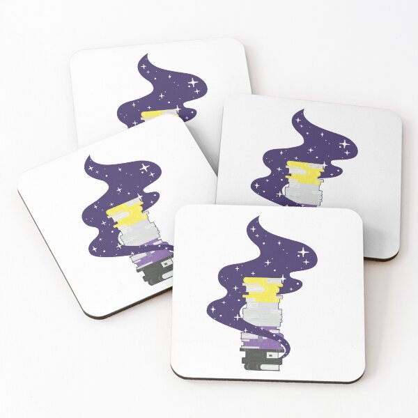 Item preview, Non-binary Flag Book Stack – Subtle LGBTQ+ Pride for Everyday Wear designed and sold by SafeSpace-co.