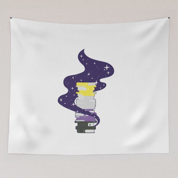 Item preview, Non-binary Flag Book Stack – Subtle LGBTQ+ Pride for Everyday Wear designed and sold by SafeSpace-co.