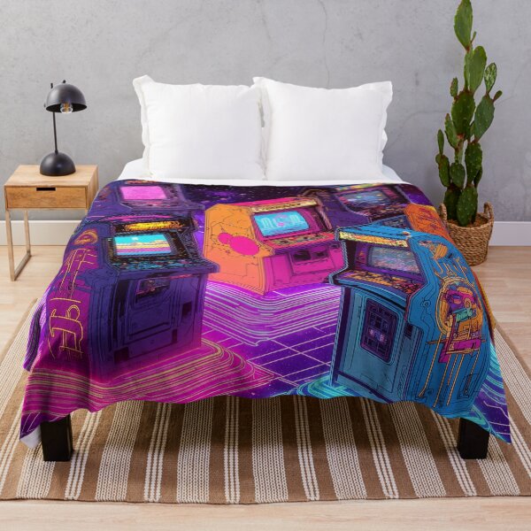 Item preview, Retro Arcade Machines in Neon Galaxy designed and sold by Jirka Svetlik, Studio Illuvision.