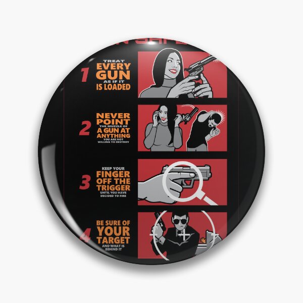 Item preview, The Four Universal Rules Of Gun Safety designed and sold by Vector-Artist.