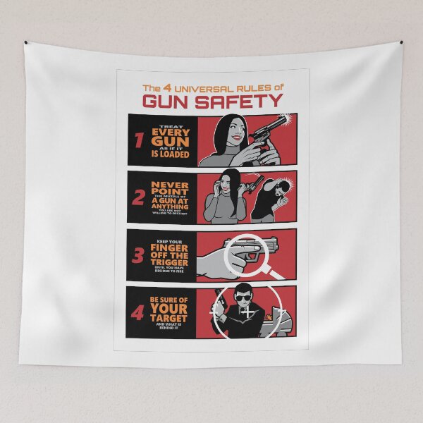 Item preview, The Four Universal Rules Of Gun Safety designed and sold by Vector-Artist.