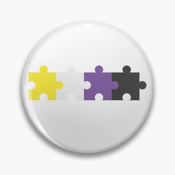 Item preview, Non-binary Flag Puzzle – Subtle LGBTQ+ Pride for Everyday Wear designed and sold by SafeSpace-co.