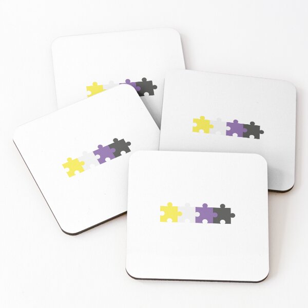 Item preview, Non-binary Flag Puzzle – Subtle LGBTQ+ Pride for Everyday Wear designed and sold by SafeSpace-co.