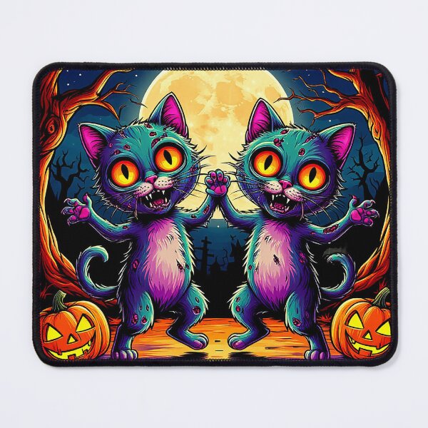 Item preview, Zombie Cat Party – Meow-lloween designed and sold by AmetistLight.